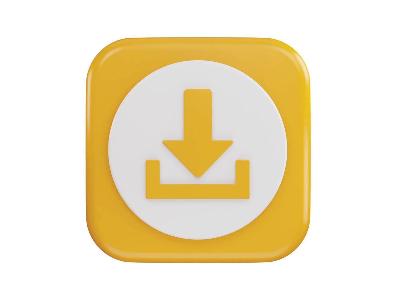 download icon 3d rendering vector illustration