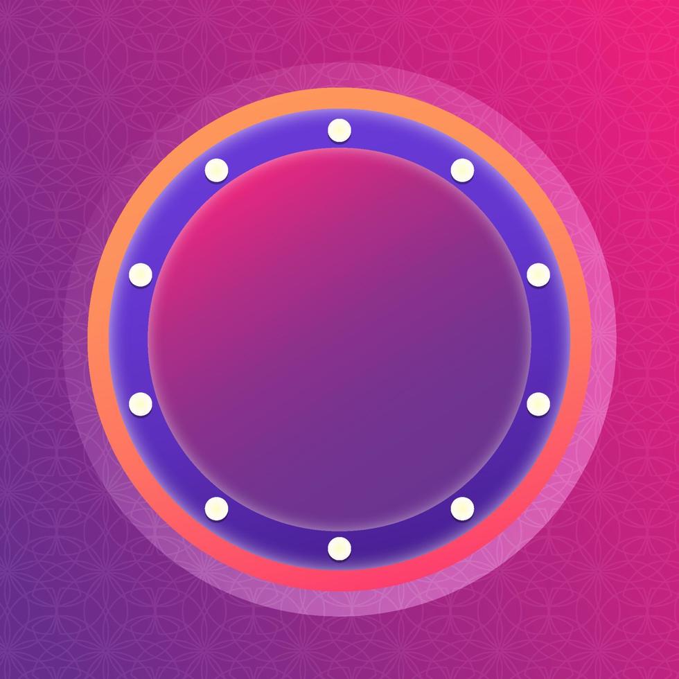 circle purple frame abstract background geometric design template vector illustration