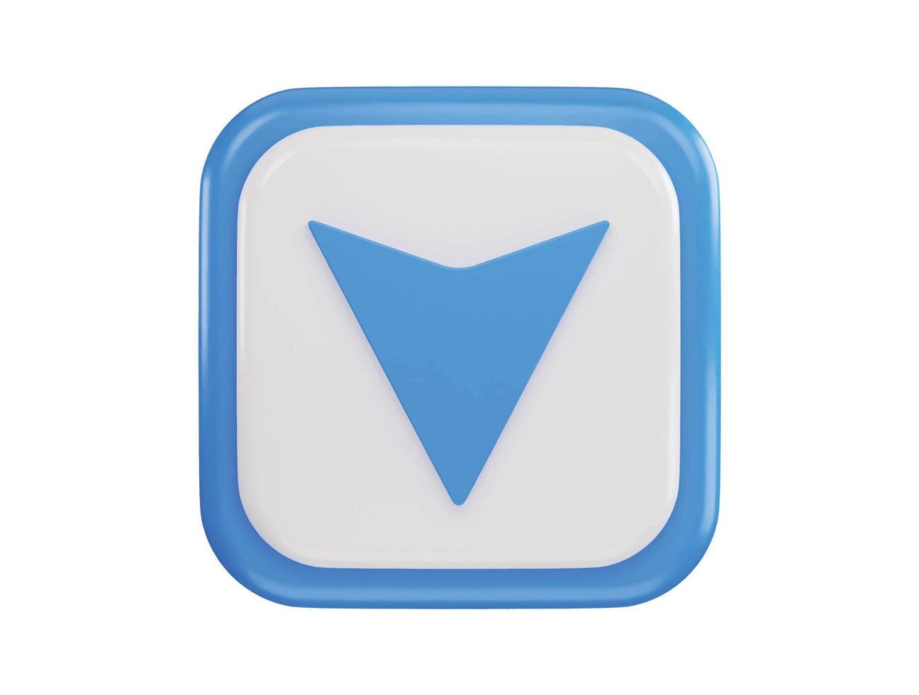 arrow icon 3d rendering vector illustration