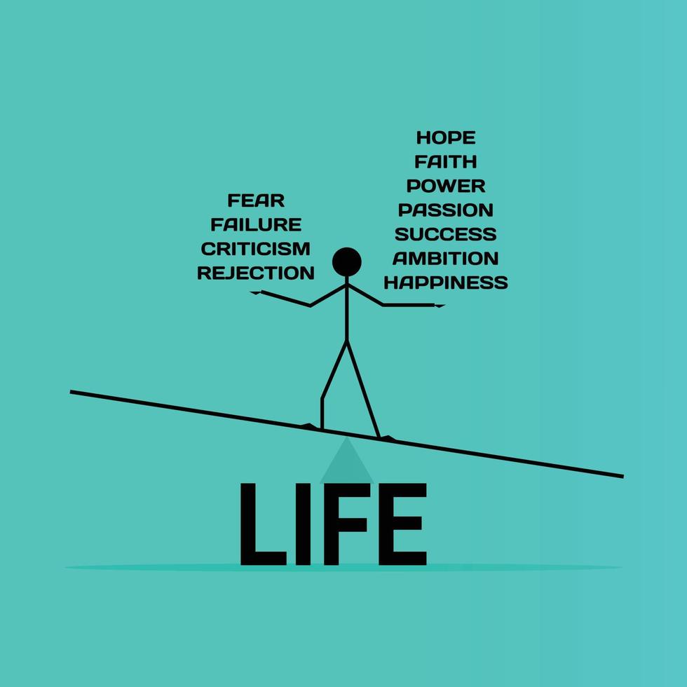 Life's Balance vector illustration graphic