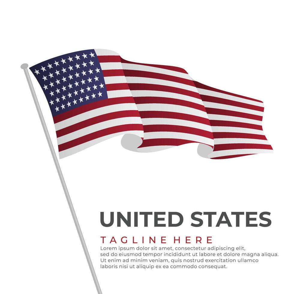 Template vector United States flag modern design