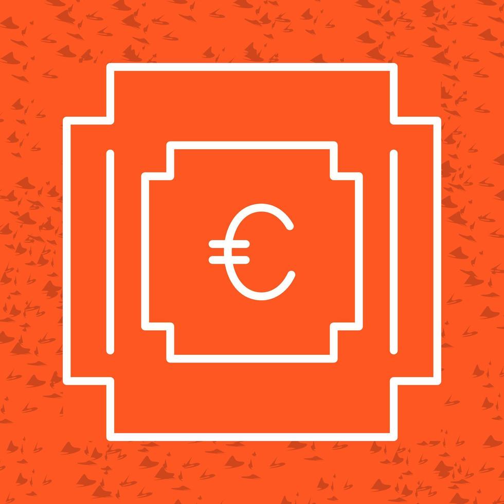 icono de vector de símbolo de euro