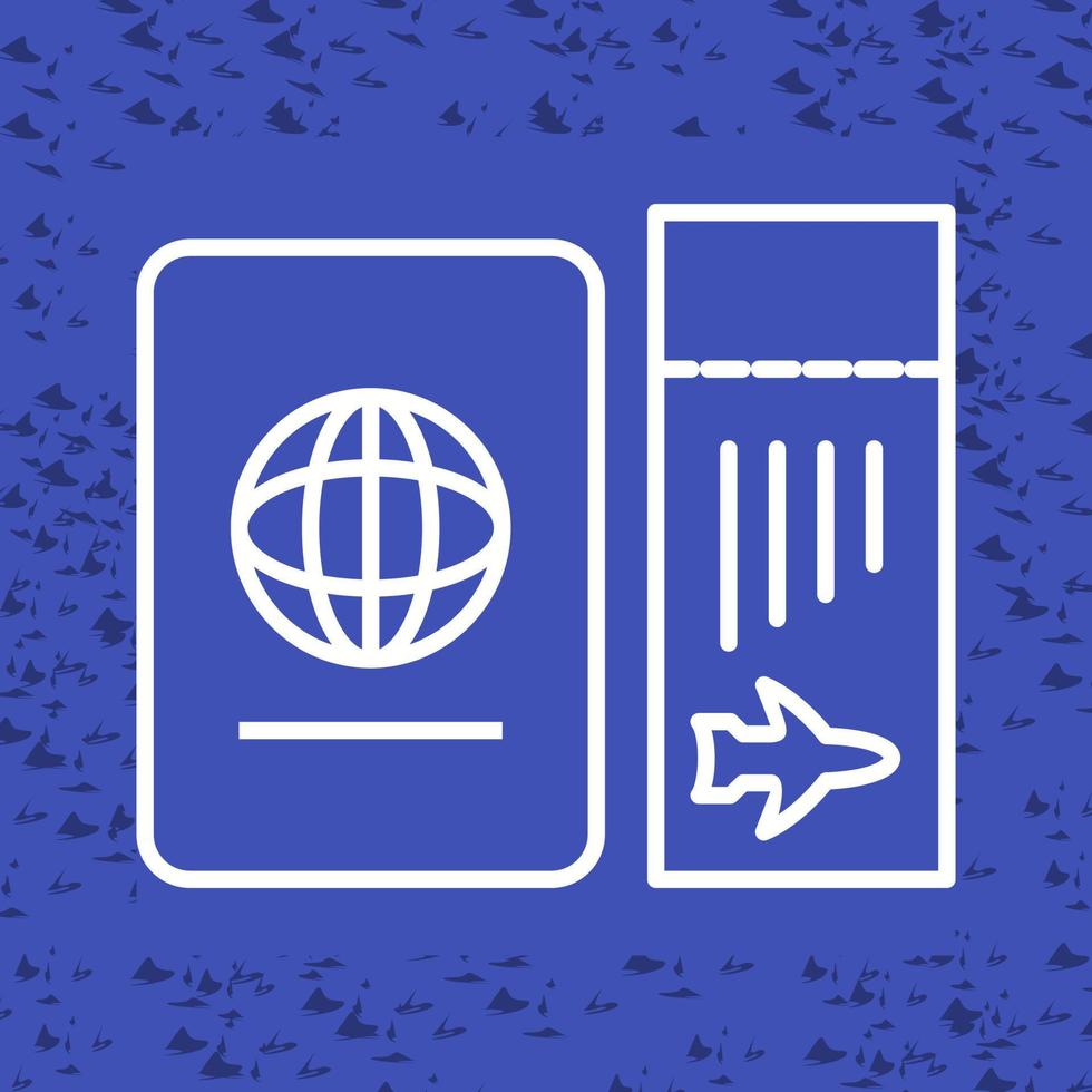Ticket and Passport Vector Icon