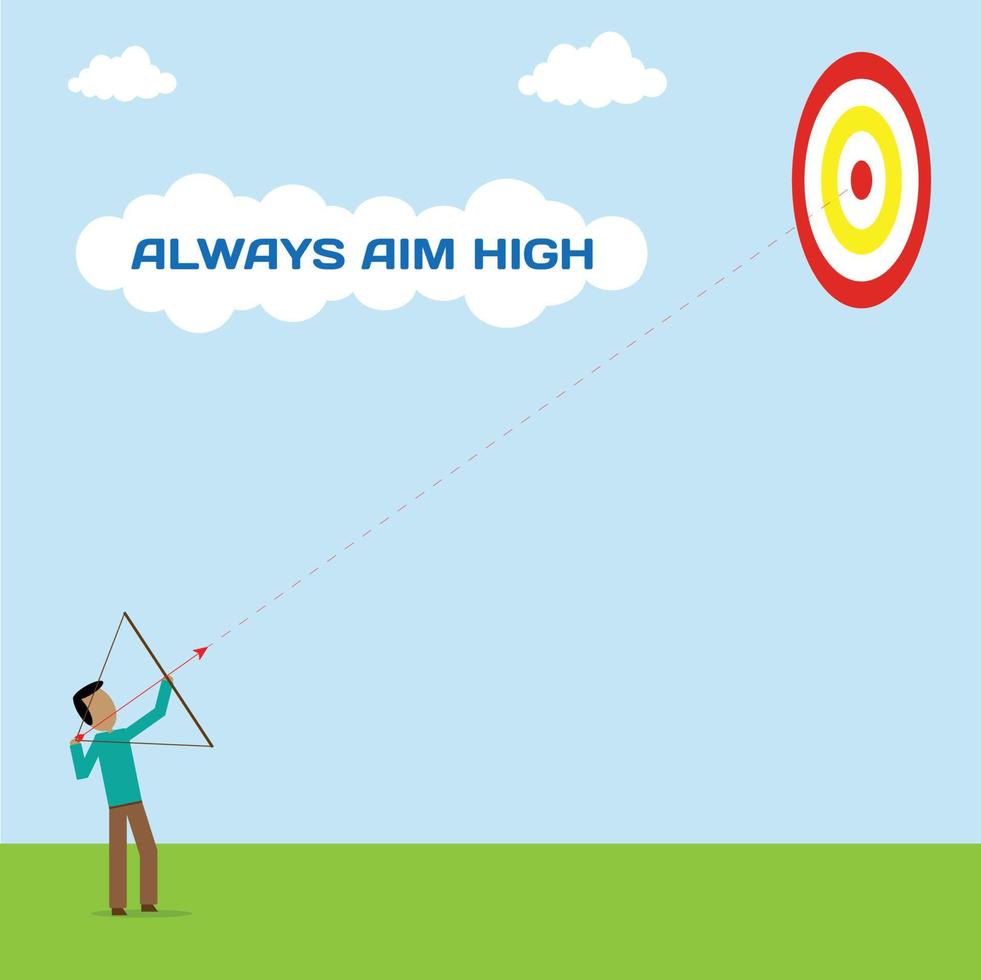 Always Aim for High vector illustration graphic