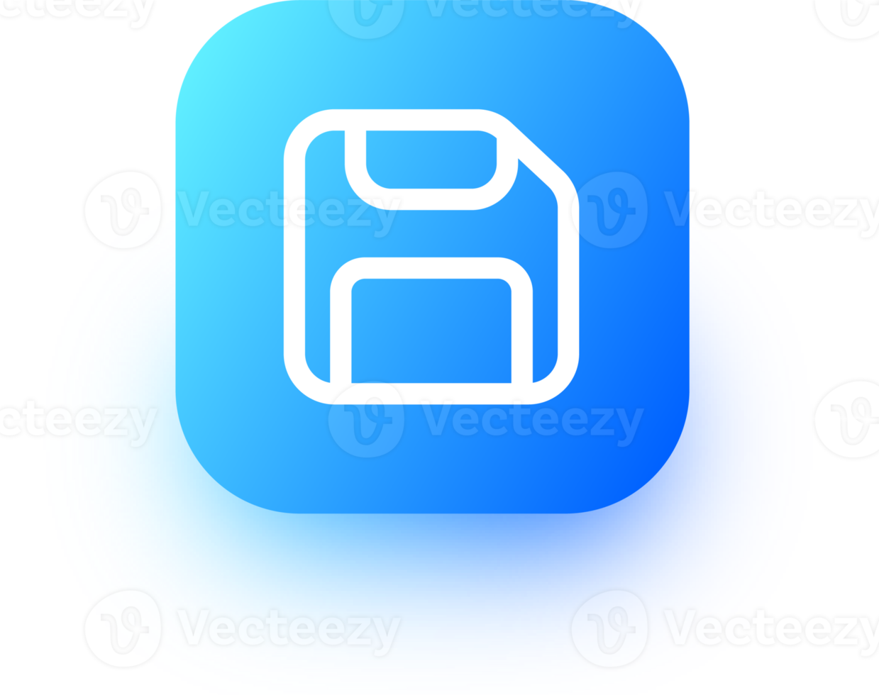 Disk icon in square gradient colors. Floppy disk sign for storage. png