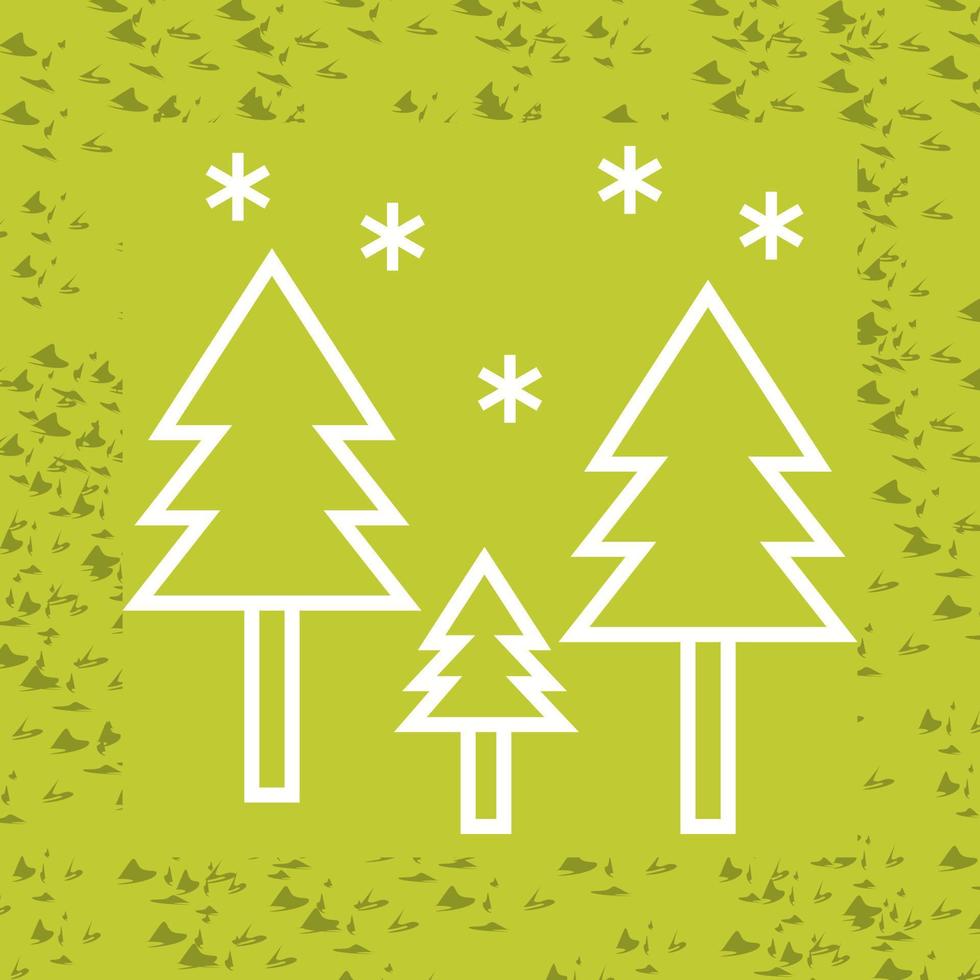 Snowing in trees Vector Icon