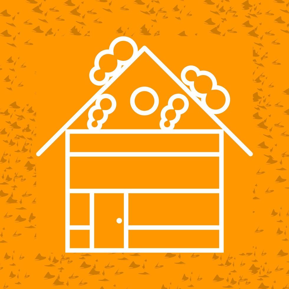 House with Snow Vector Icon