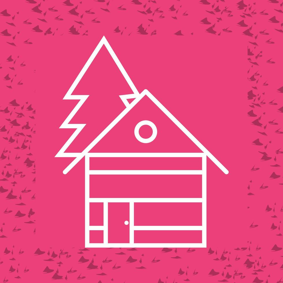 Wood Cabin Vector Icon