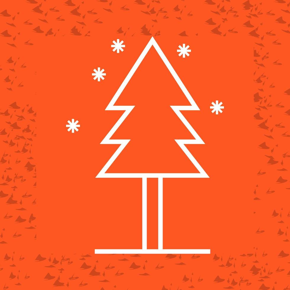 árbol en el icono de vector de nieve