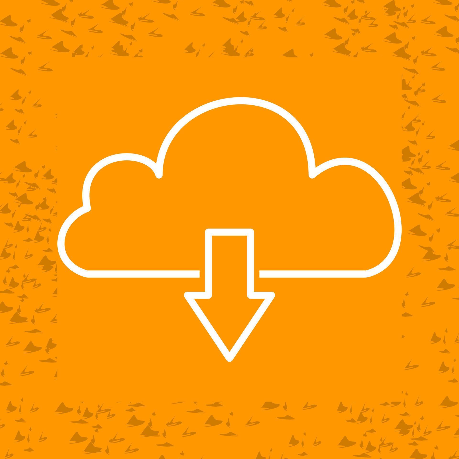 Cloud with downward arrow Vector Icon 21899321 Vector Art at Vecteezy