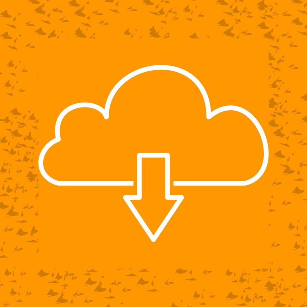 Cloud with downward arrow Vector Icon