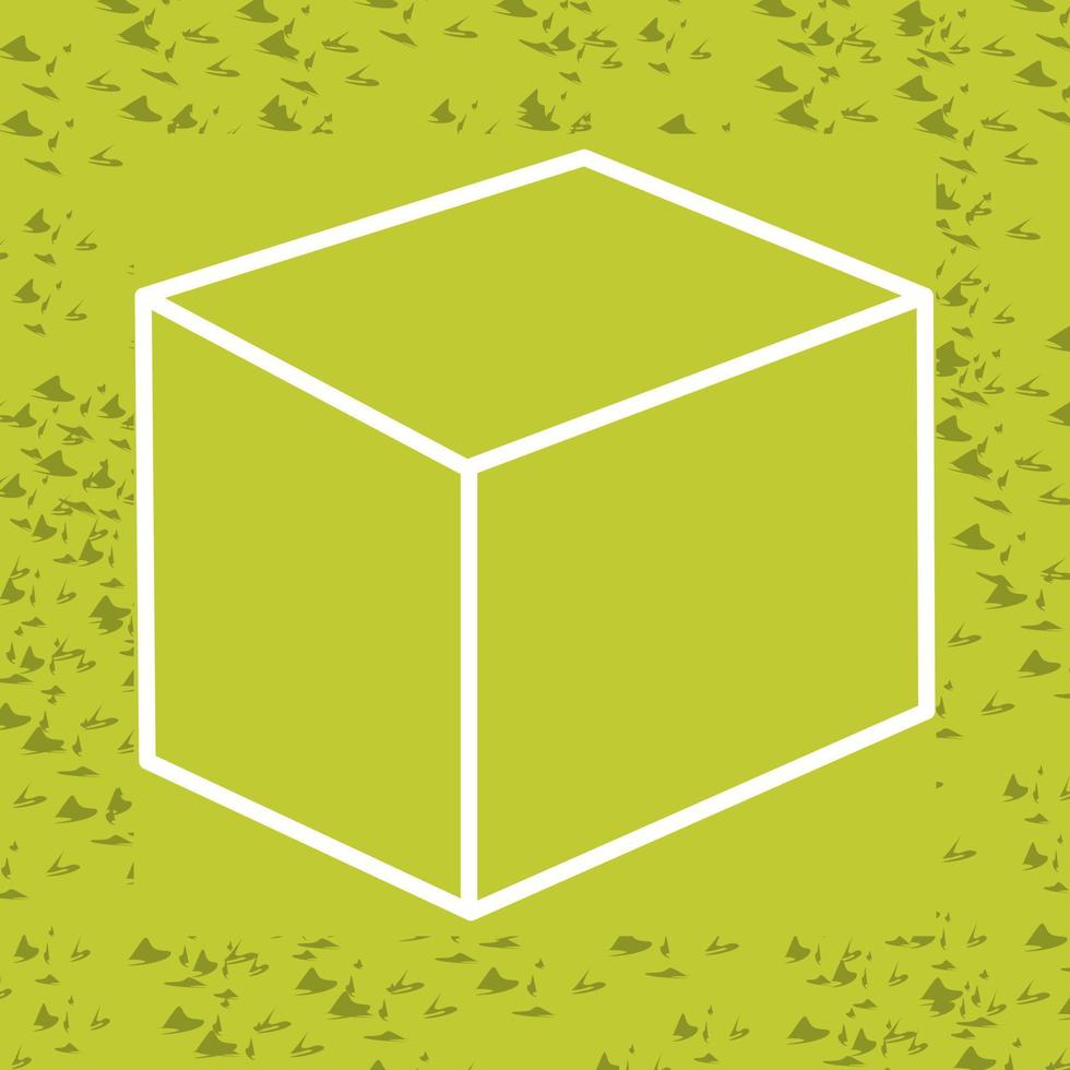 icono de vector de cubo