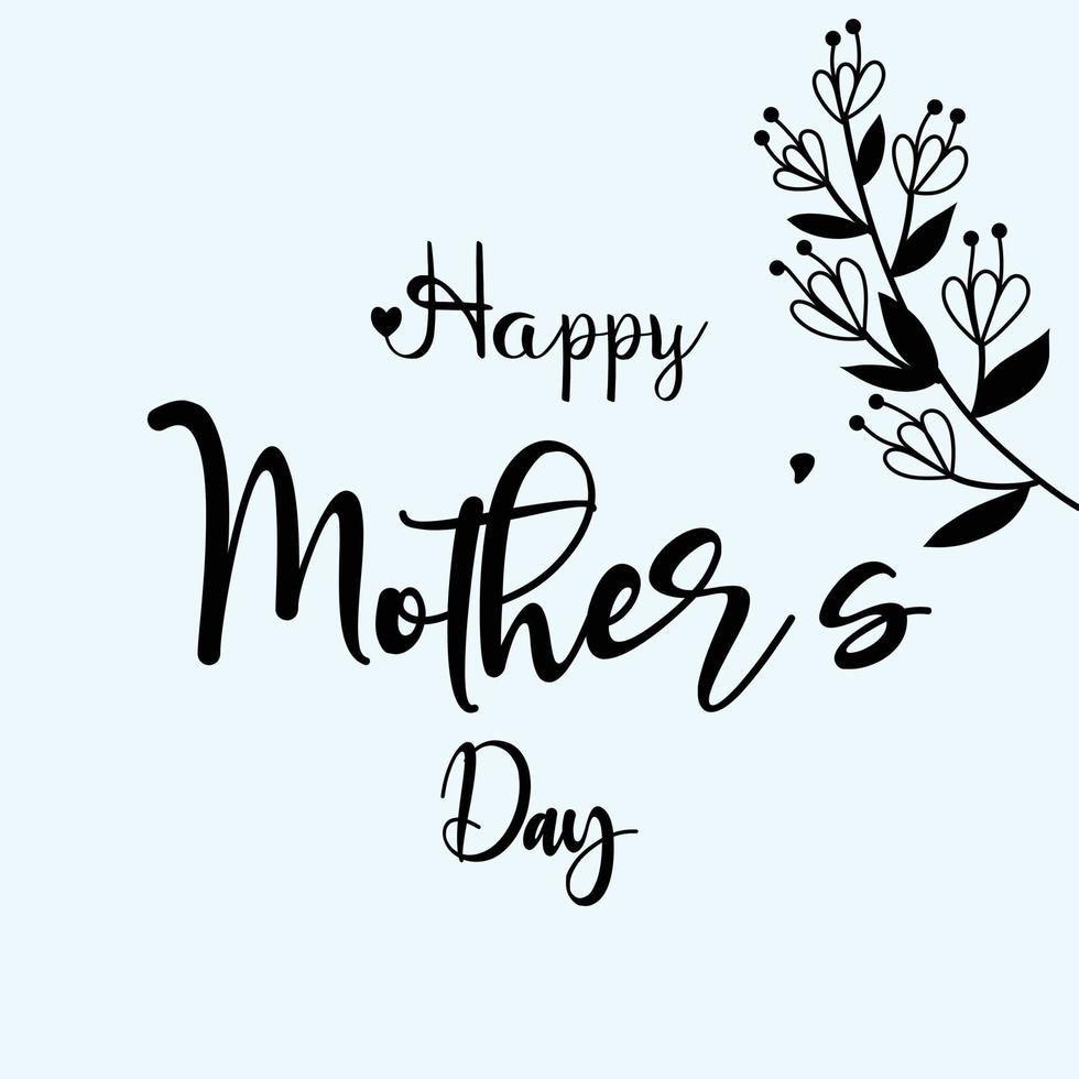 Happy mother's day greeting card design vector