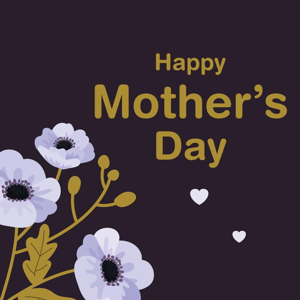 Happy mother's day greeting card design vector