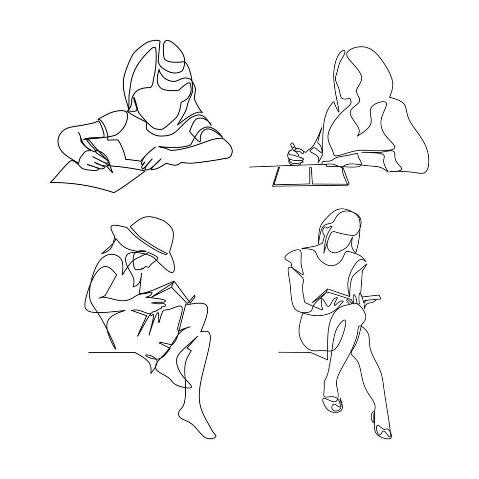 Students vector illustration