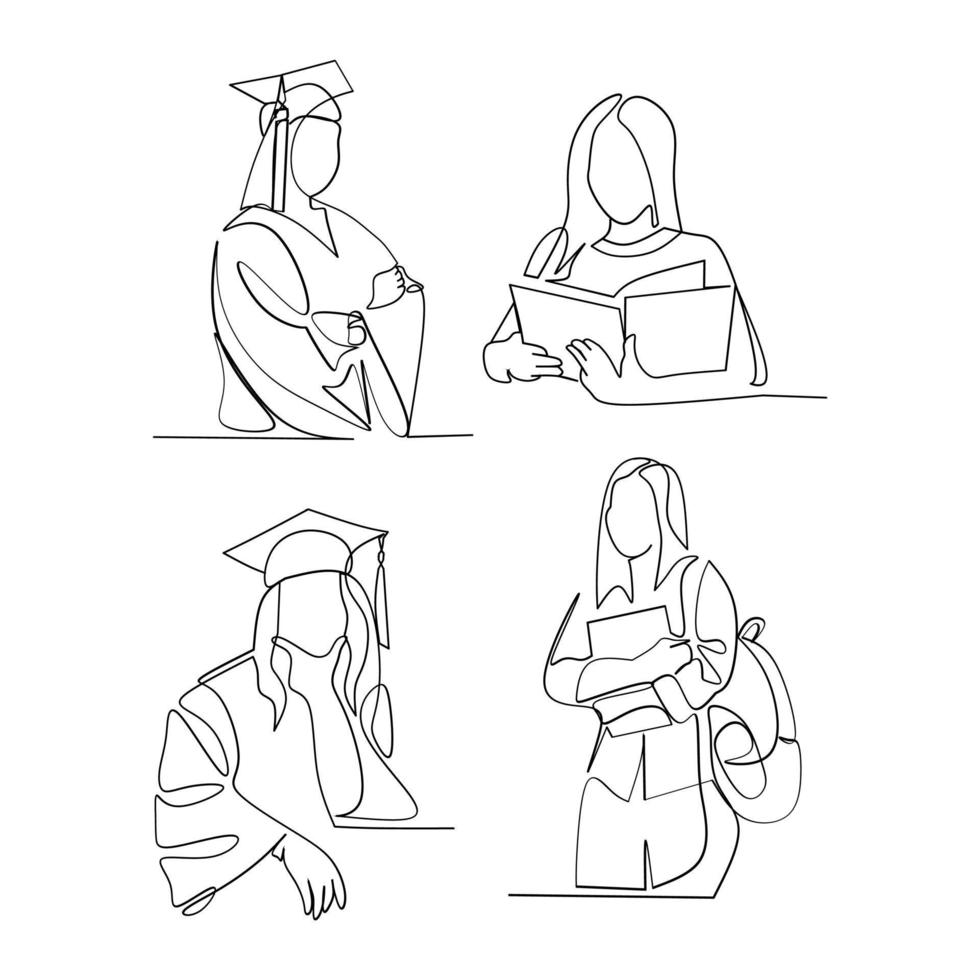 Students vector illustration