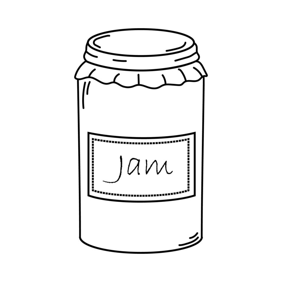 Jar of jam vector icon.