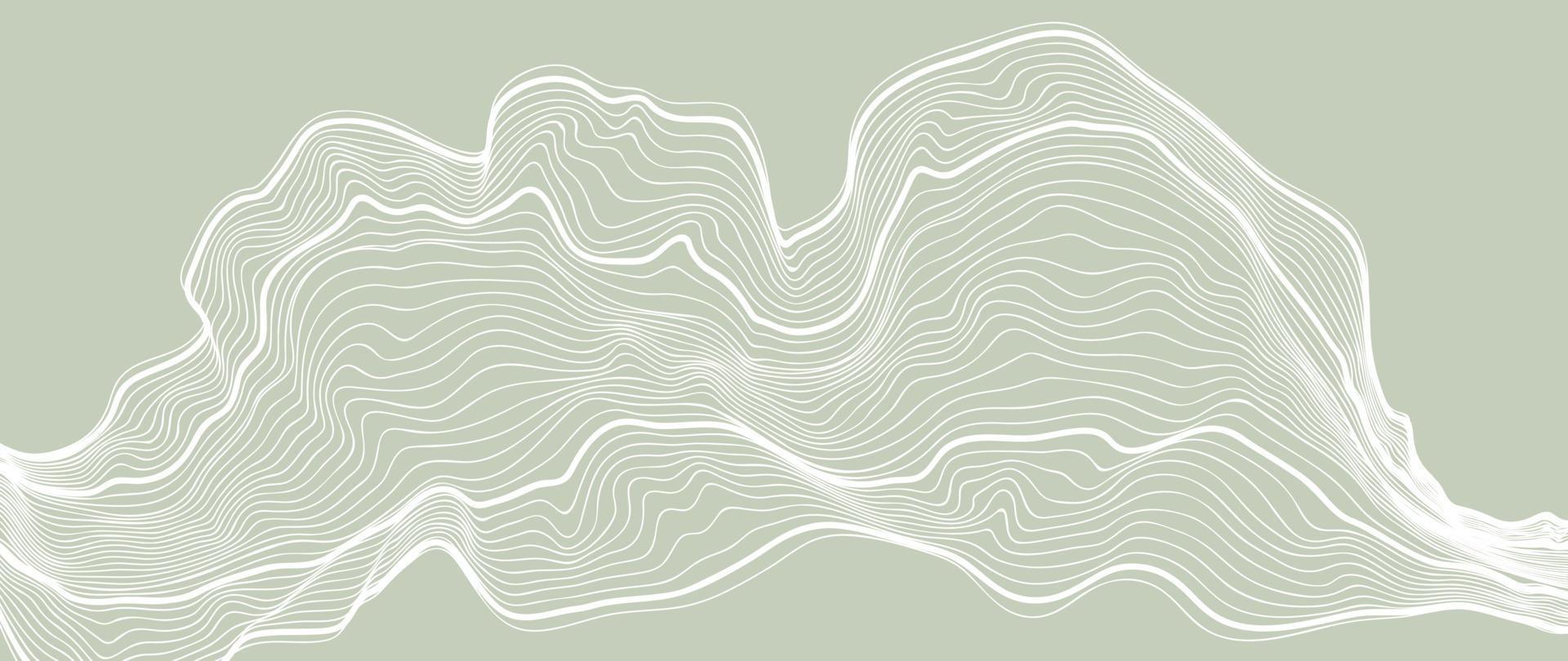 Abstract line art background vector. Minimalist pencil hand drawn