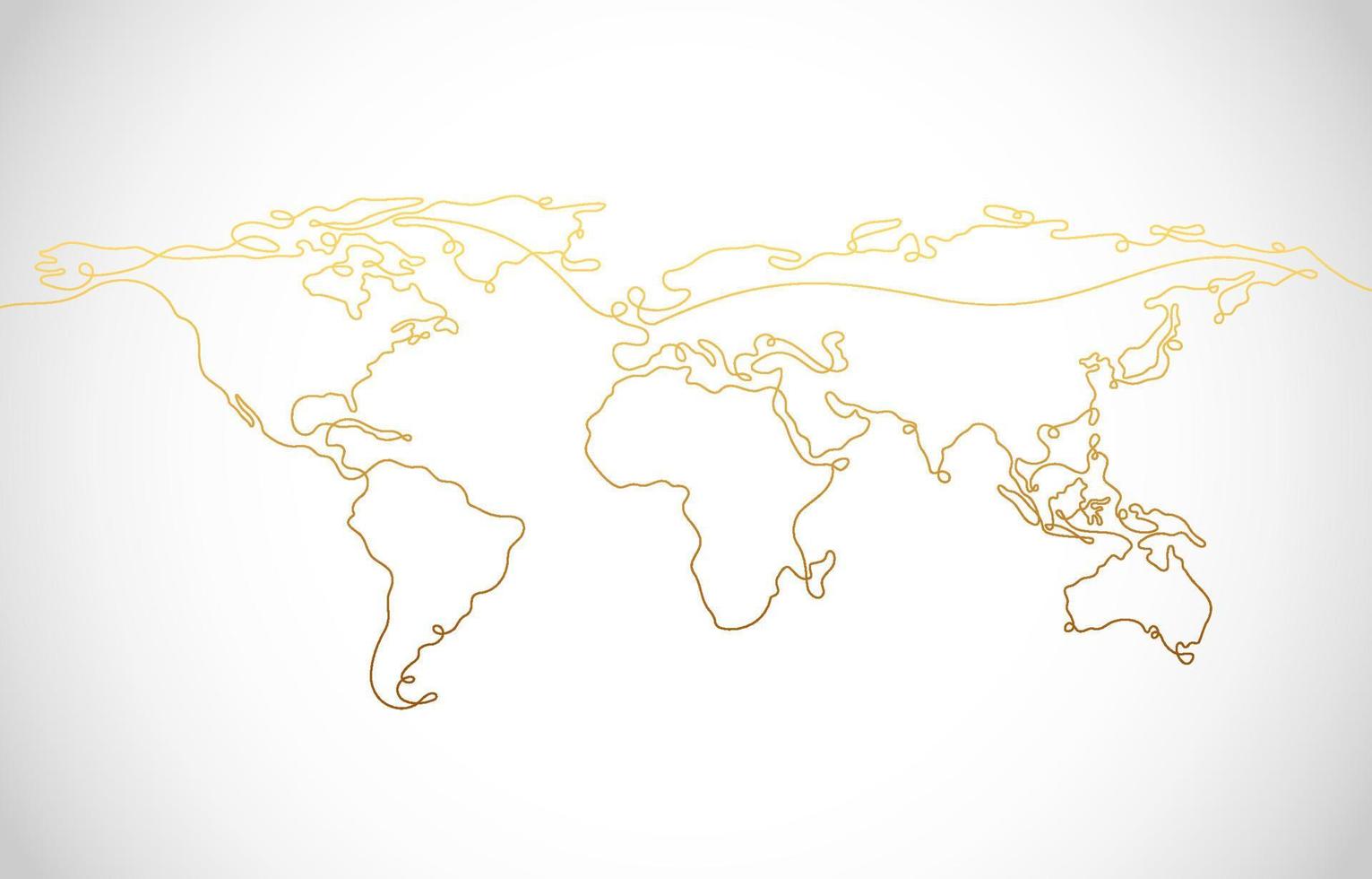 uno carrera línea mundo mapa dibujo concepto vector