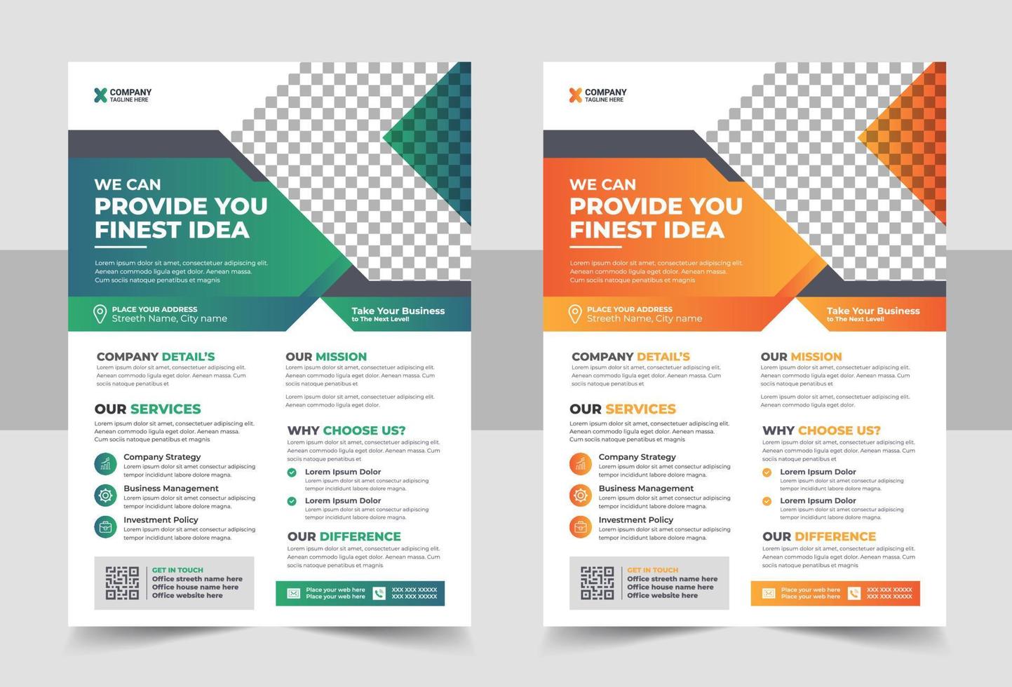 Corporate Business Flyer poster pamphlet brochure cover design layout background vector