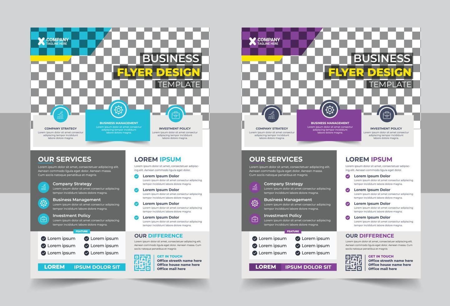 Digital marketing corporate flyer template design, Corporate Business Flyer poster pamphlet brochure cover design layout background, two colors scheme, vector template in A4 size