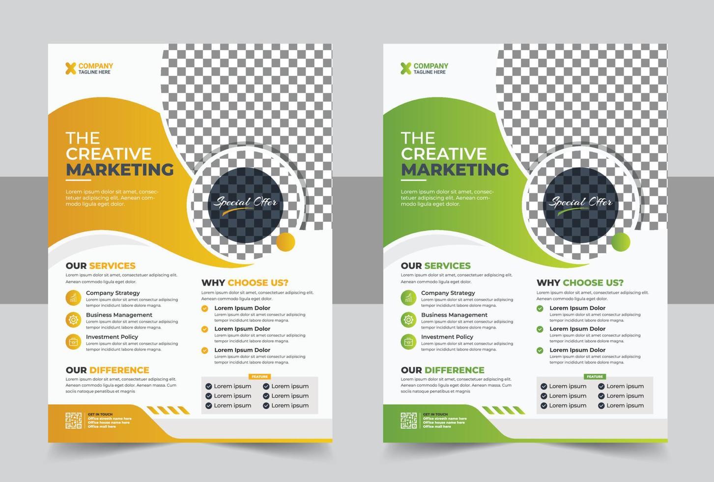 Business Flyer poster pamphlet brochure cover design layout background, two colors scheme, vector template