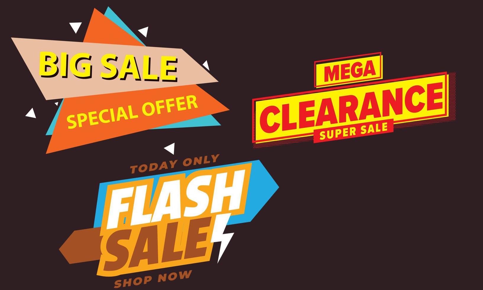 Mega clearance advertisement with the super sale, Flash sale blue banner design, and Decorative sale banner template vector