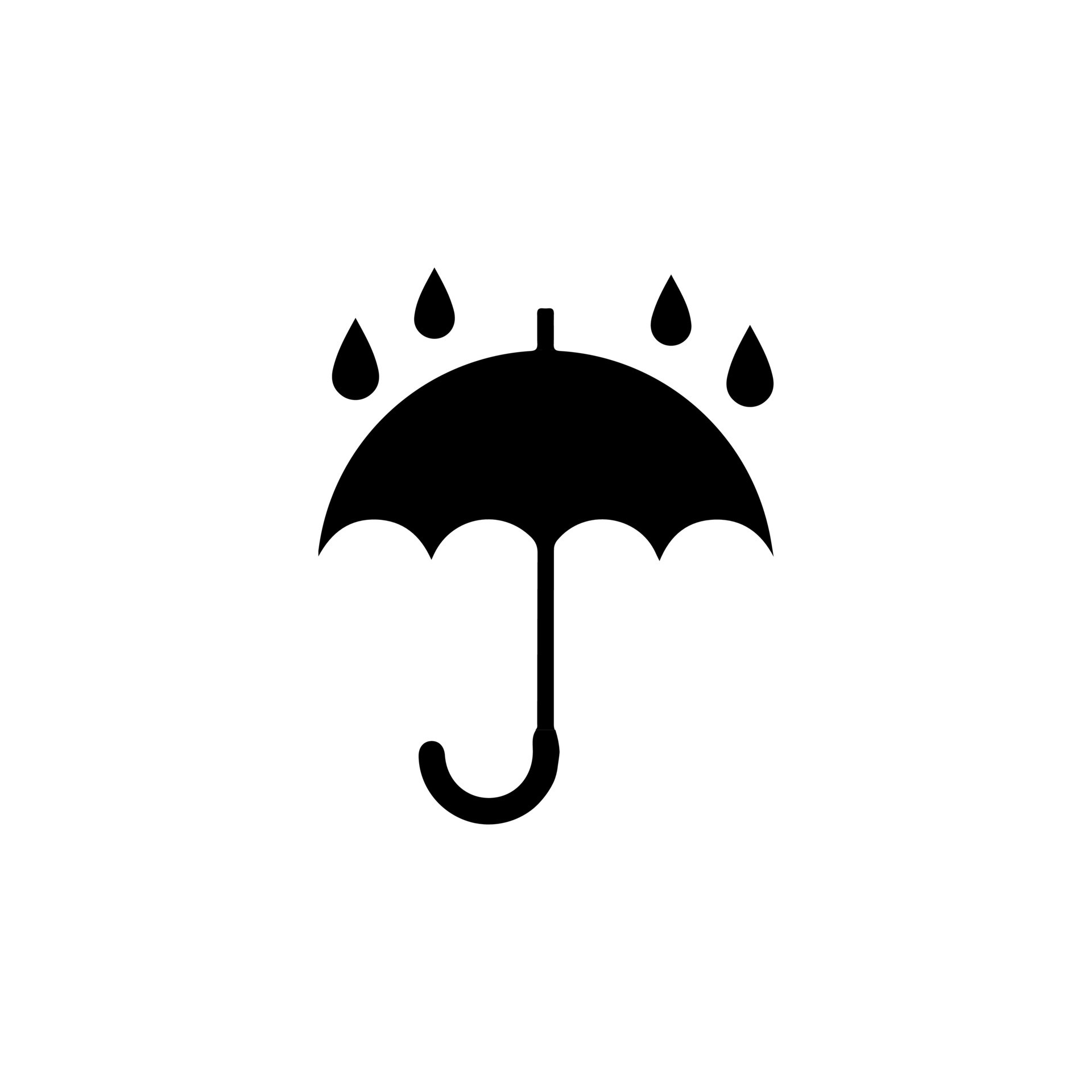 Umbrella icon. Simple illustration of umbrella vector icon for web ...