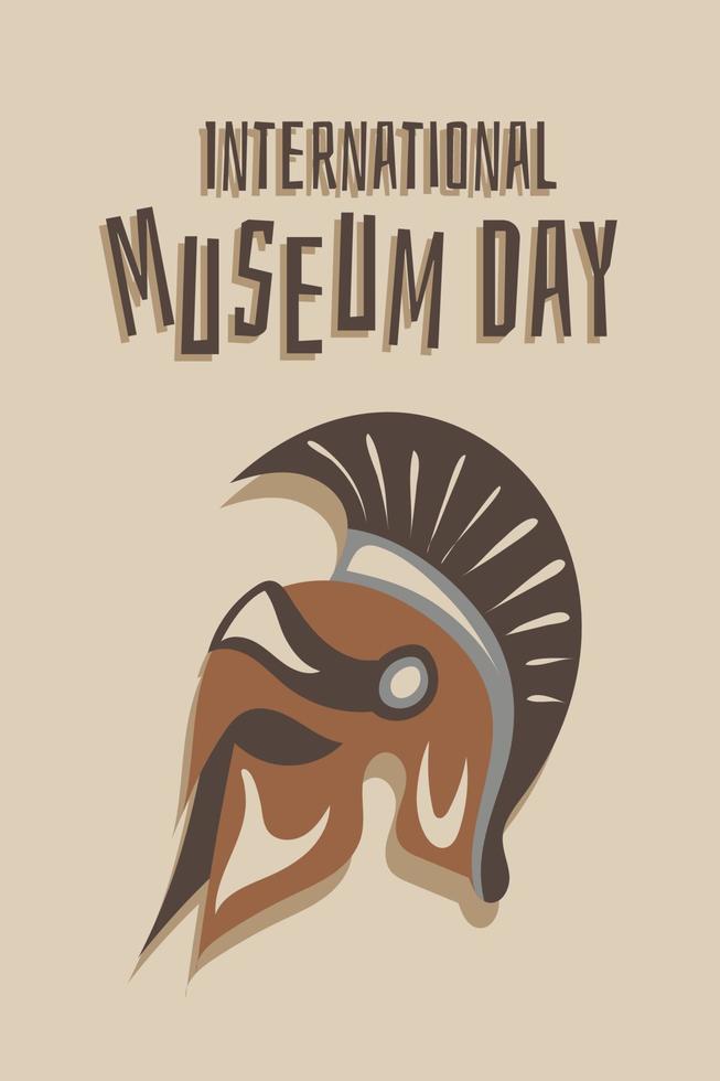 internacional museo día 18 mayo bosquejo ilustración vector diseño póster.