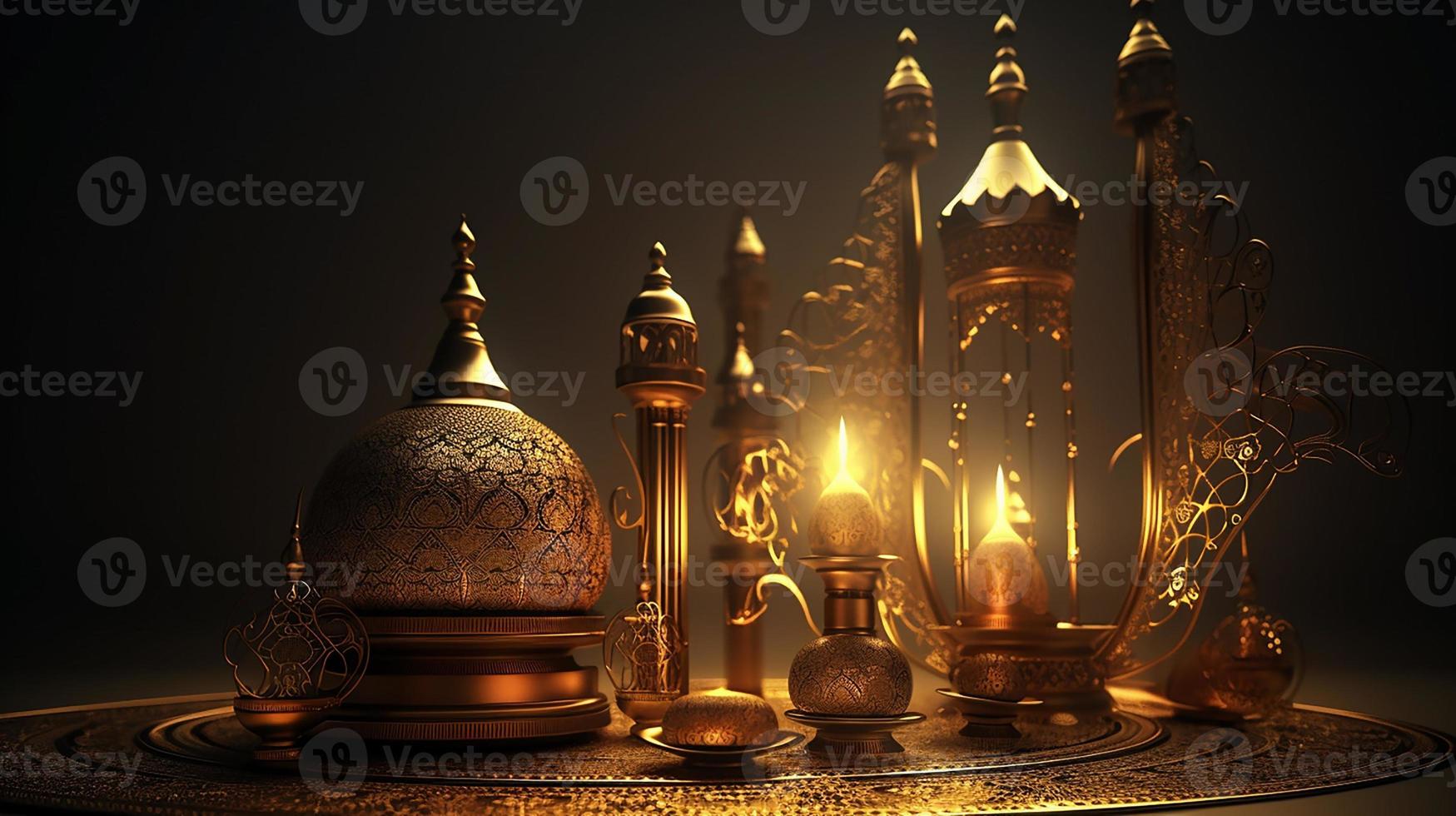 ramadan kareem lantern background photo