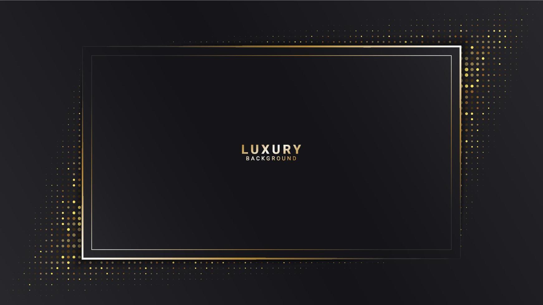 dark background with luxury and modern golden frame vector