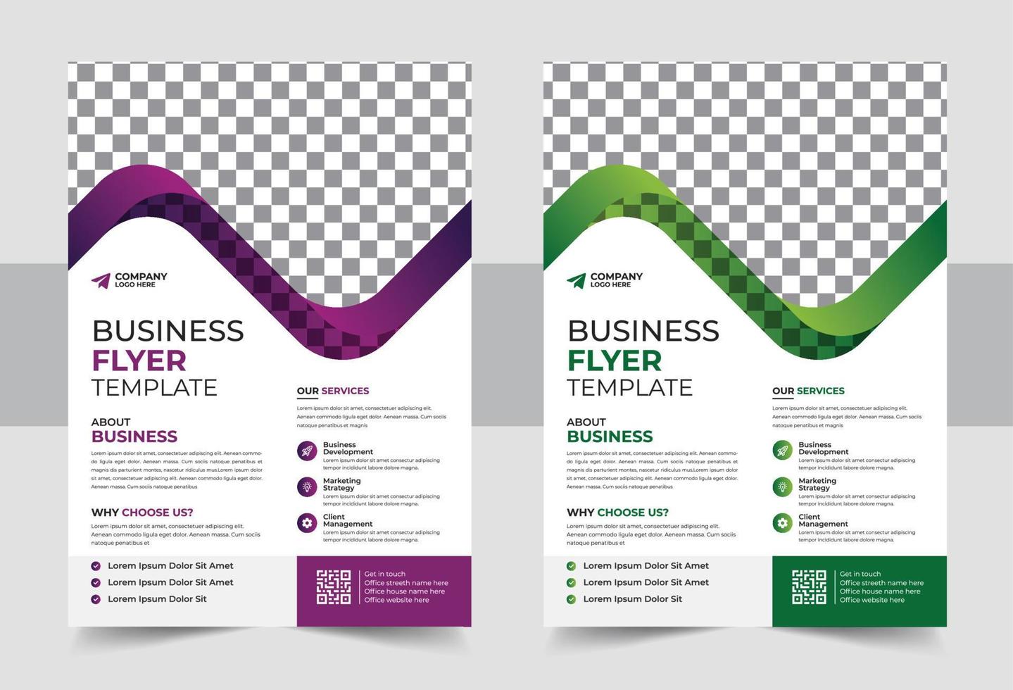 Modern travel flyer or poster design template bundle. Editable tour poster template with brush stroke set vector