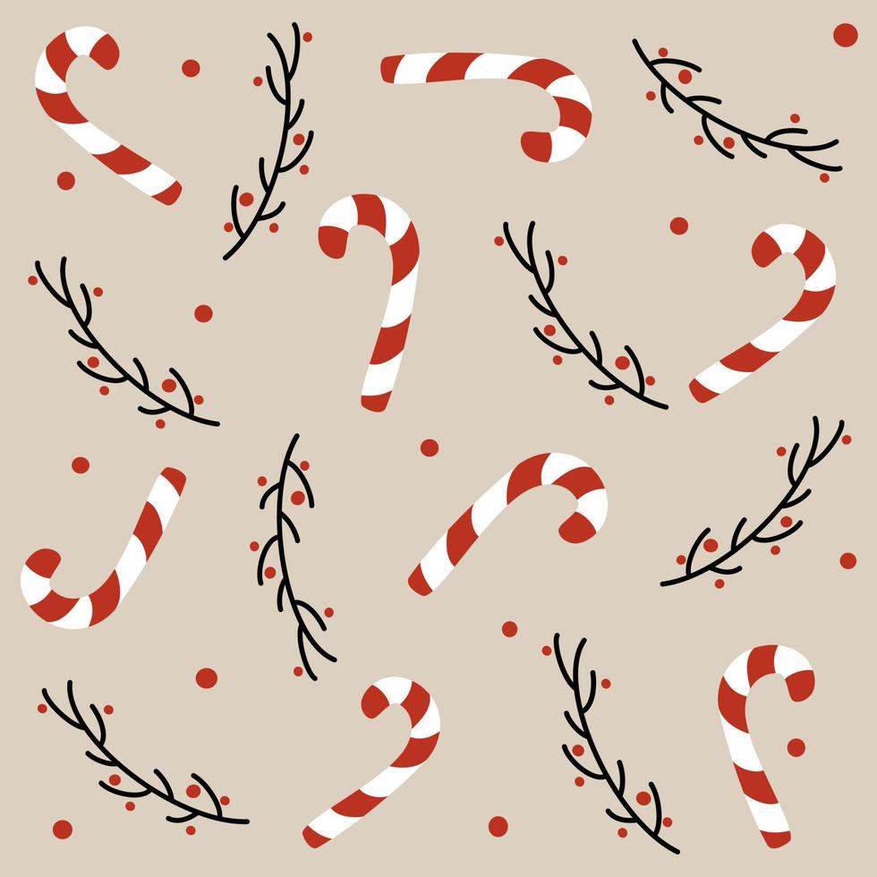 Cute christmas seamless vector pattern background illustration with holidays elements