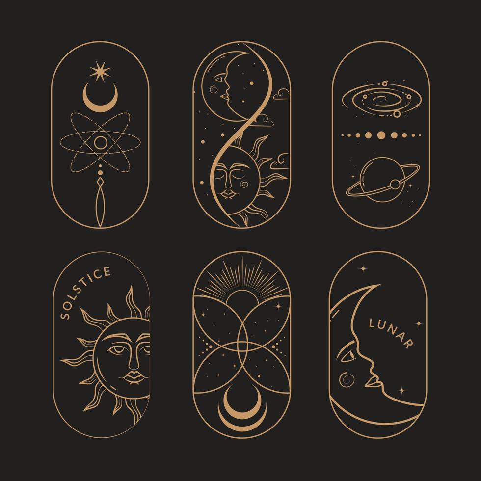 Celestial Magic Mystical and Esoteric Illustration vector