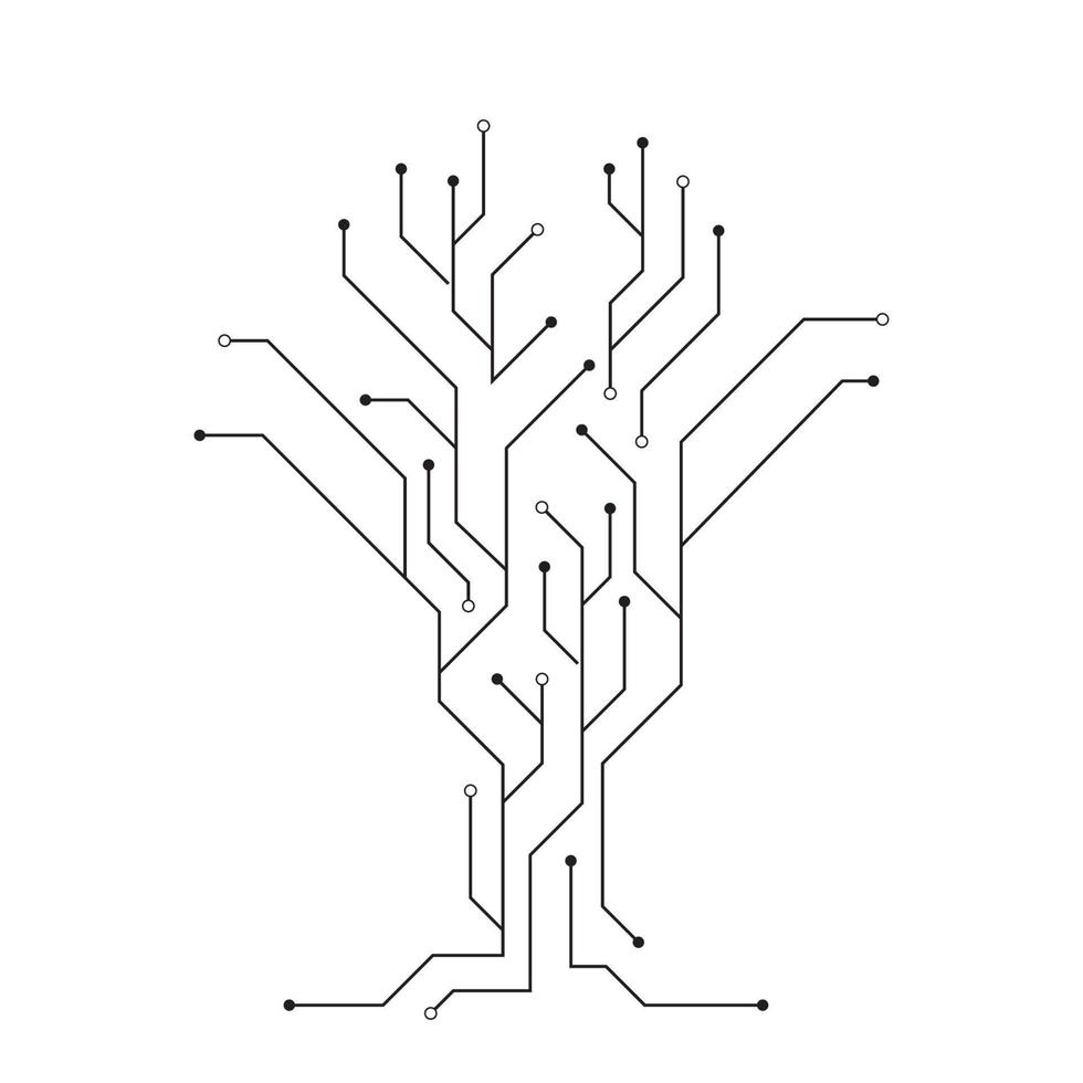 vector de plantilla de logotipo de circuito