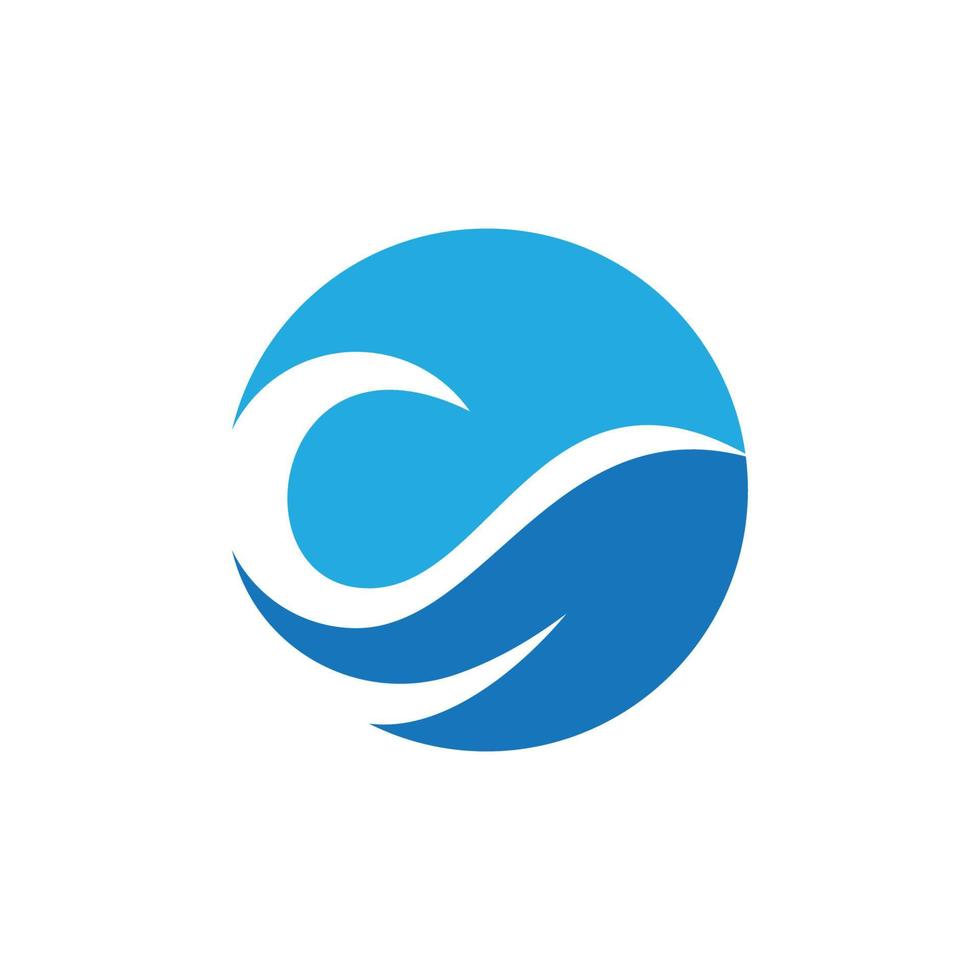 Water wave icon vector