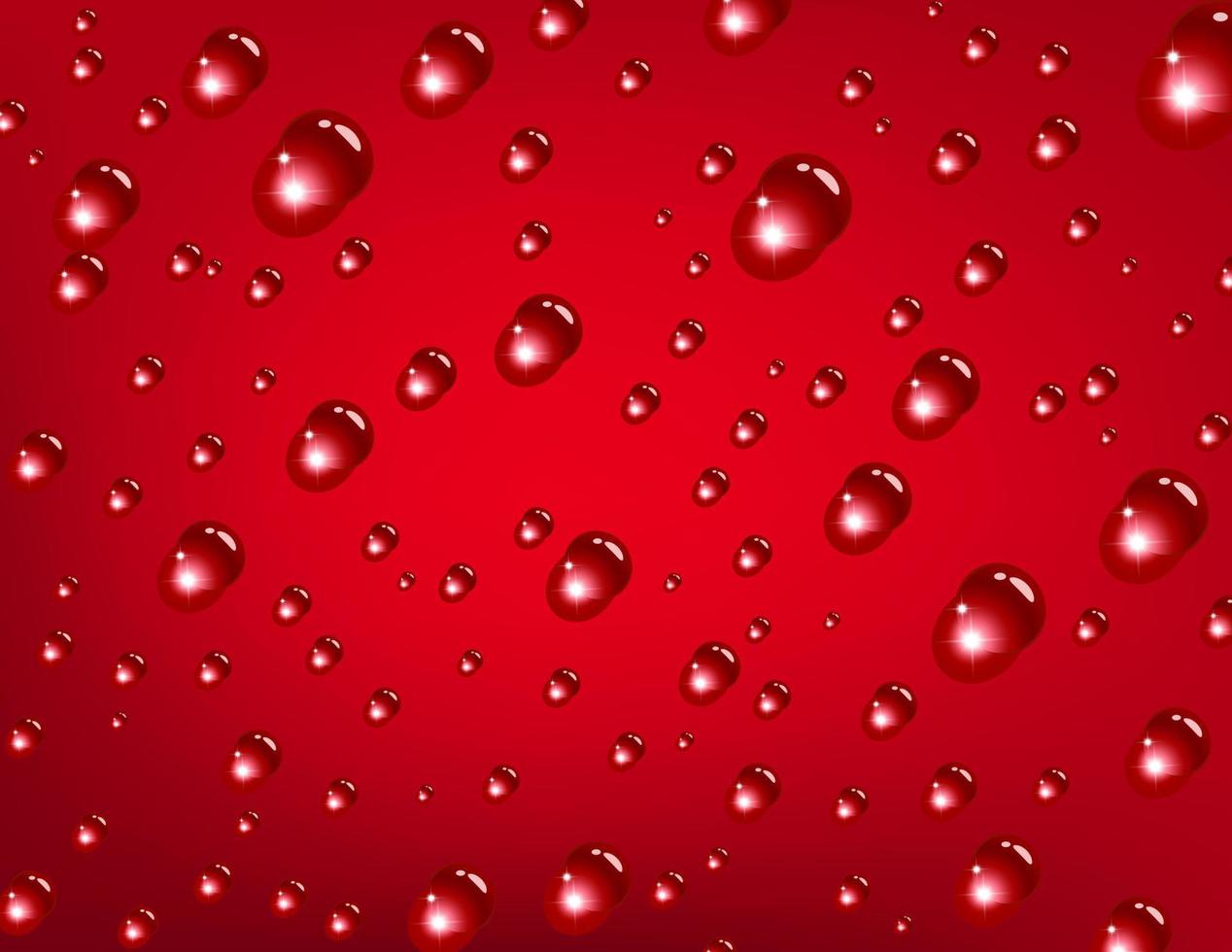 Water drop on red background, Vector Illustration
