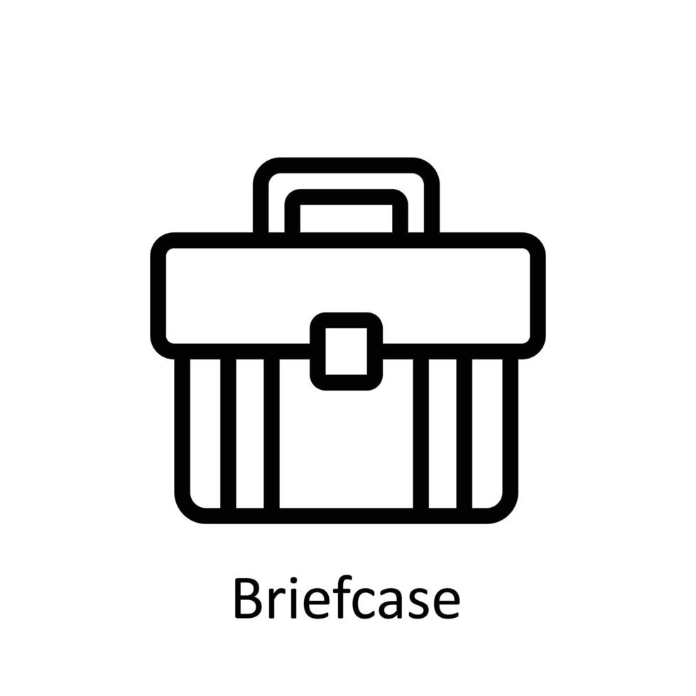 Briefcase Vector   outline Icons. Simple stock illustration stock