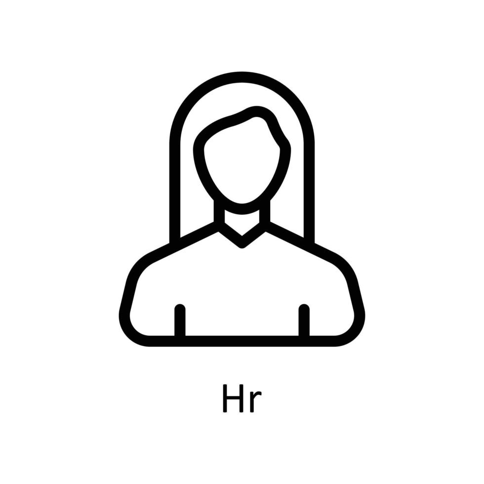 Hr Vector   outline Icons. Simple stock illustration stock