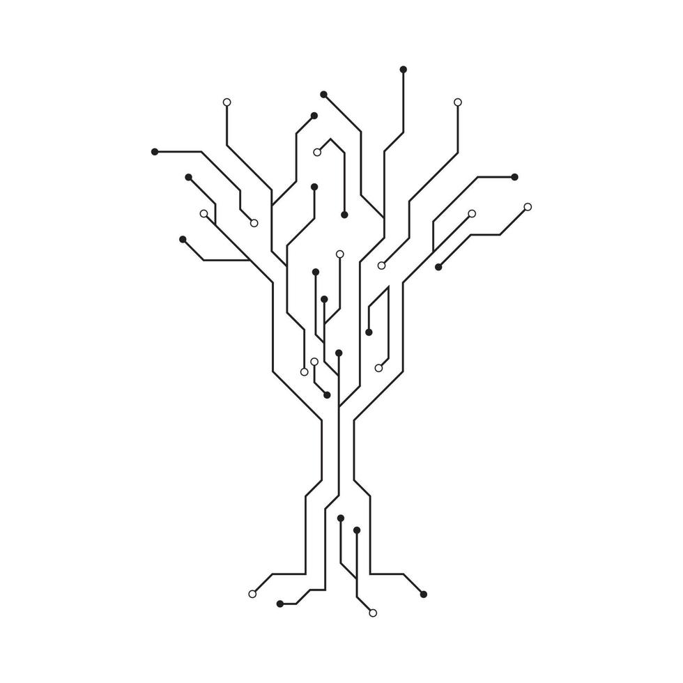 vector de plantilla de logotipo de circuito