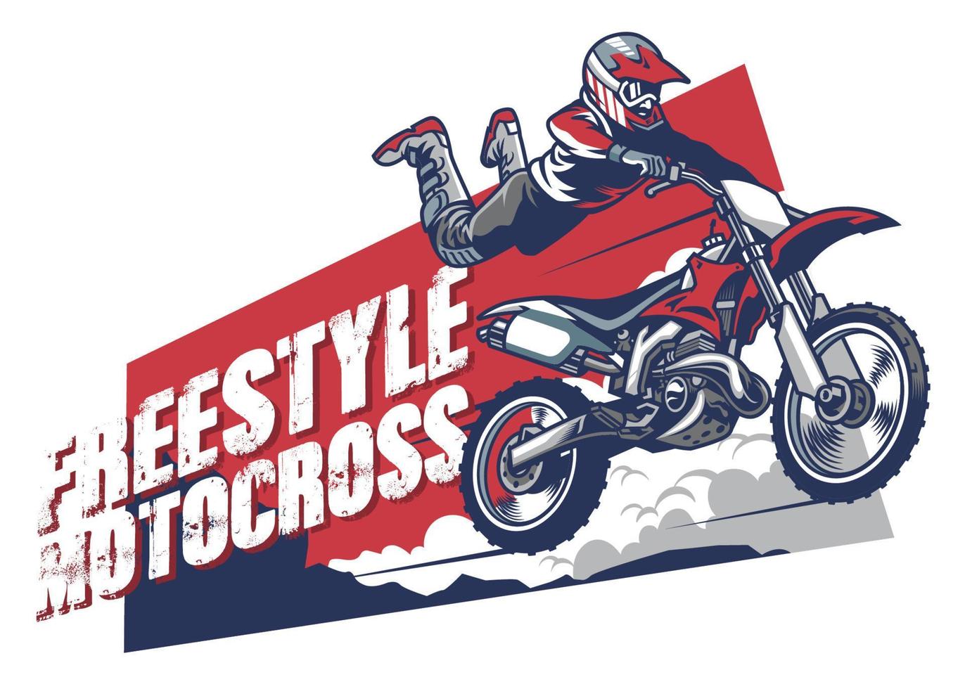 estilo libre motocross diseño vector