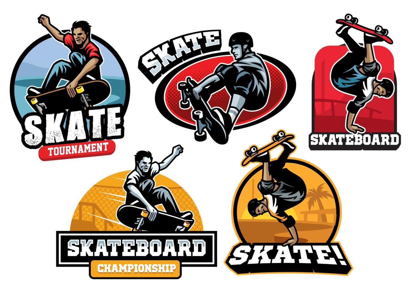 skate badge design vector