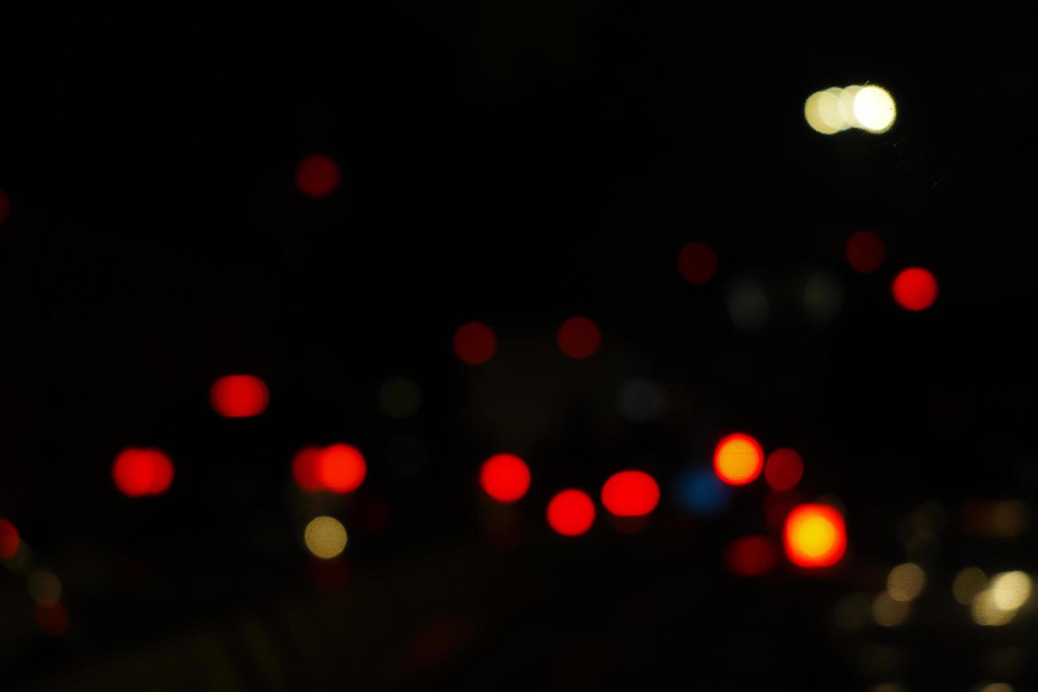 Defocused urban abstract texture background, blurred lights, City night light, light bokeh photo
