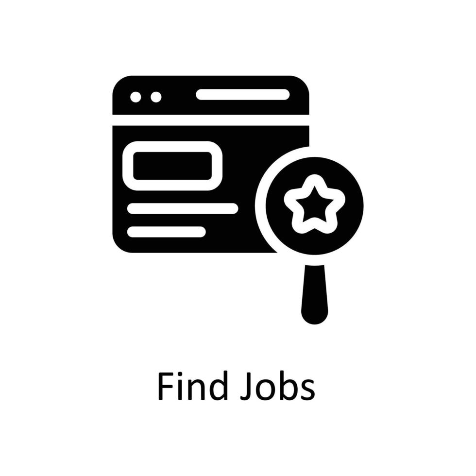 Find Jobs Vector   solid Icons. Simple stock illustration stock