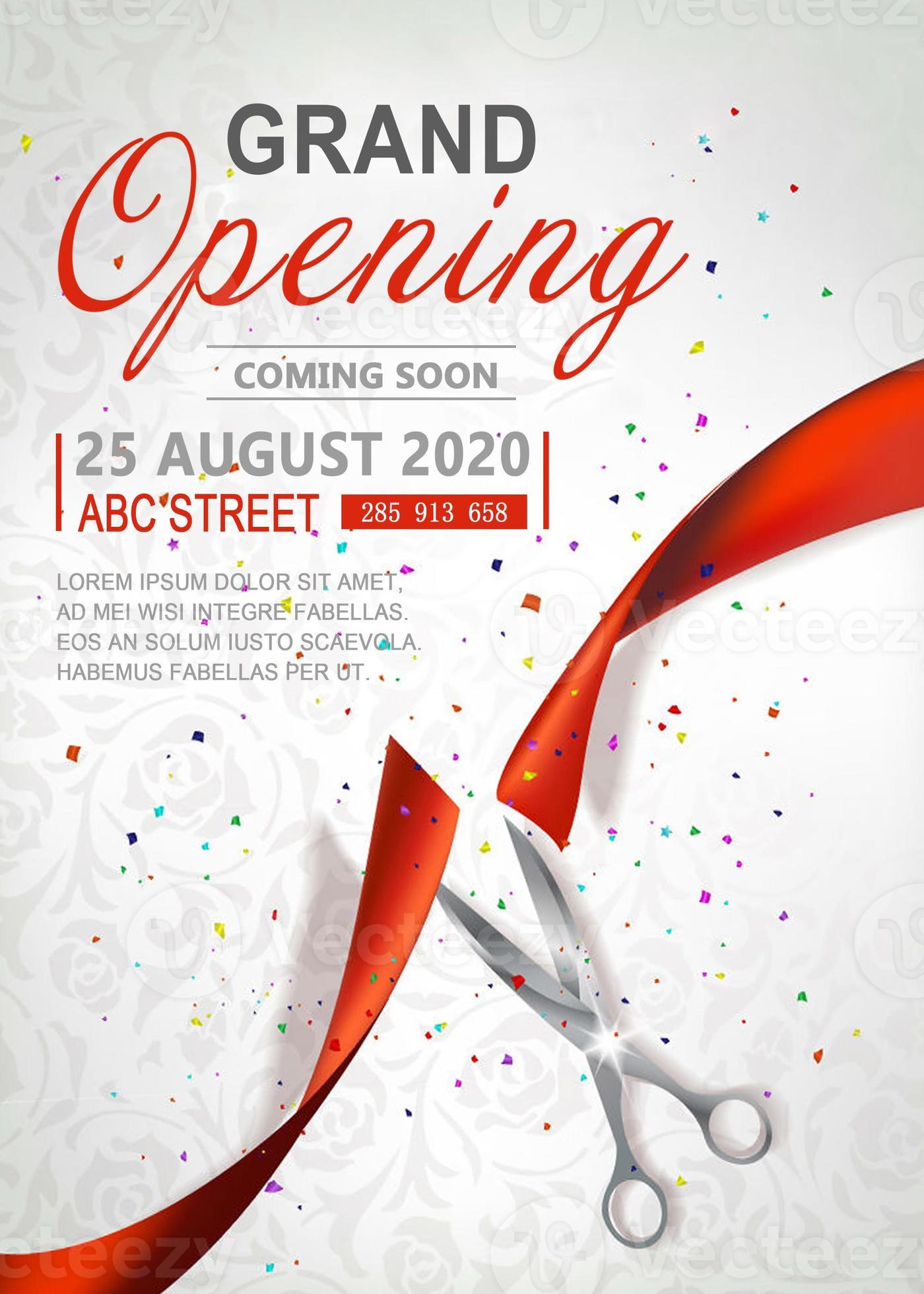 Grand Opening Invitation And Invitation Card 21902505 Stock Photo At