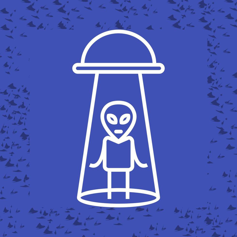 icono de vector de abducción extraterrestre