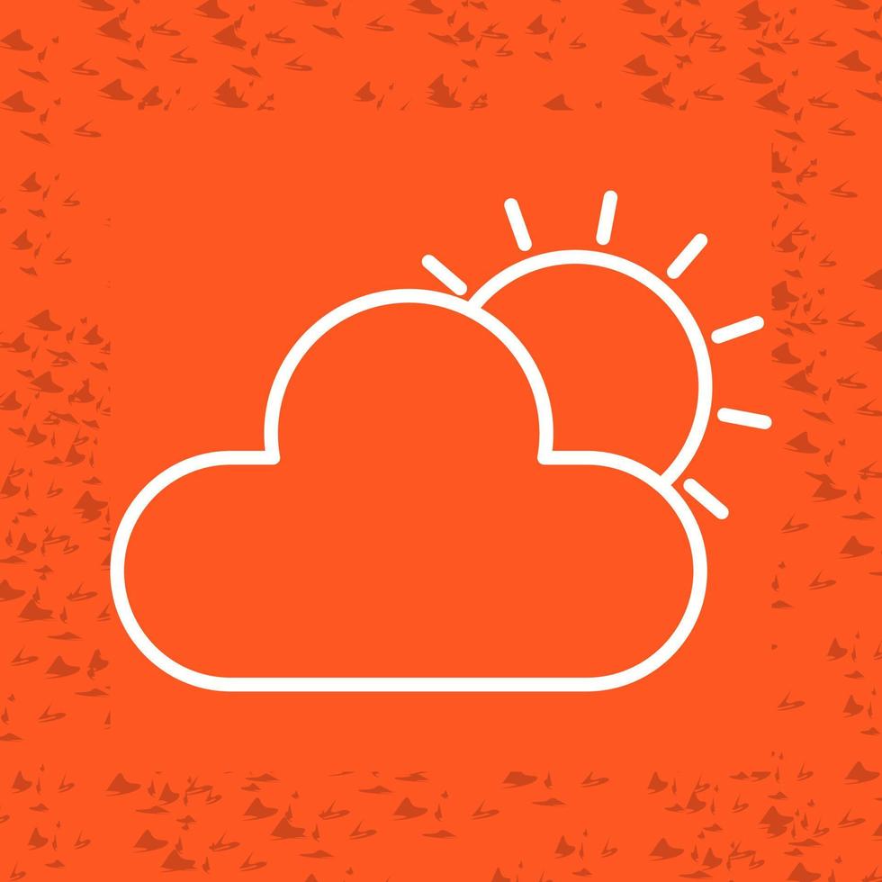 Sun Cloud Vector Icon