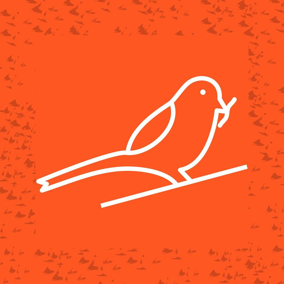 Bird Eating Worm Vector Icon