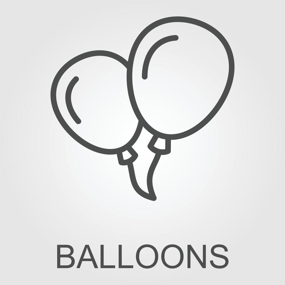 balloon icon template color editable. balloon symbol vector sign