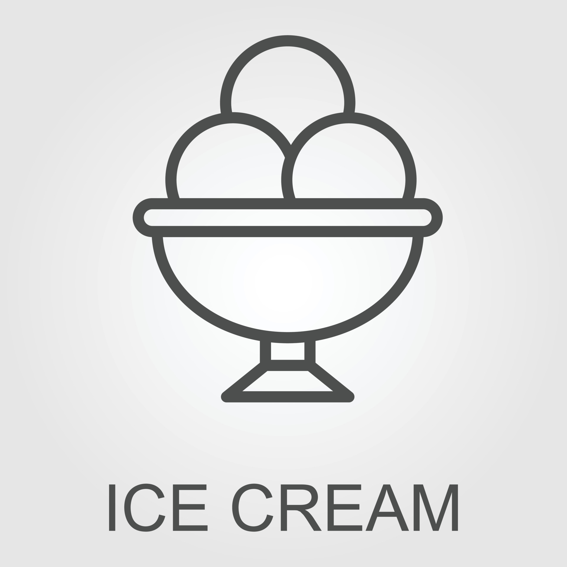 Ice cream scoops, vector icons  Ice cream scoops, Ice cream